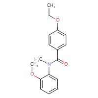 Chemical structure of 4-ethoxy-N-(2-methoxyphenyl)-N-methylbenzamide - CSSB02046079223