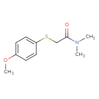 Chemical structure of 2-[(4-methoxyphenyl)sulfanyl]-N,N-dimethylacetamide - CSSB00000175286