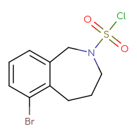 Chemical structure of 6-bromo-2,3,4,5-tetrahydro-1H-2-benzazepine-2-sulfonyl chloride - CSSB15002727003