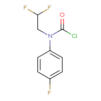 Chemical structure of N-(2,2-difluoroethyl)-N-(4-fluorophenyl)carbamoyl chloride - CSSB06259330526