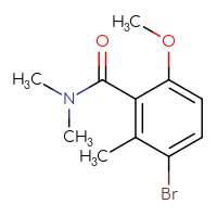 Chemical structure of 3-bromo-6-methoxy-N,N,2-trimethylbenzamide - CSSB02268875783