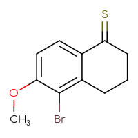 Chemical structure of 5-bromo-6-methoxy-1,2,3,4-tetrahydronaphthalene-1-thione - CSSB00010220872