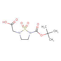 Chemical structure of 2-{5-[(tert-butoxy)carbonyl]-1,1-dioxo-1λ⁶,2,5-thiadiazolidin-2-yl}acetic acid - CSSB17484021427