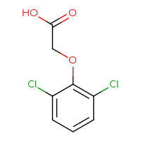Chemical structure of 2-(2,6-dichlorophenoxy)acetic acid - CSSB00000184137