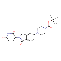 Chemical structure of tert-butyl 4-[2-(2,6-dioxopiperidin-3-yl)-1-oxo-2,3-dihydro-1H-isoindol-5-yl]piperazine-1-carboxylate - CSSB06446549284