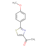 Chemical structure of 1-[2-(4-methoxyphenyl)-1,3-thiazol-4-yl]ethan-1-one - CSSB00012101410