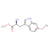 Chemical structure of methyl (2S)-2-amino-3-(6-methoxy-1H-indol-3-yl)propanoate - CSSB00020680488
