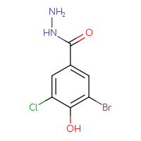 Chemical structure of 3-bromo-5-chloro-4-hydroxybenzohydrazide - CSSB21151597291