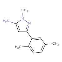 Chemical structure of 3-(2,5-dimethylphenyl)-1-methyl-1H-pyrazol-5-amine - CSSB00011267211