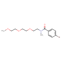Chemical structure of 4-bromo-N-{2-[2-(2-methoxyethoxy)ethoxy]ethyl}-N-methylbenzamide - CSSB02075598789