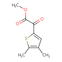 Chemical structure of methyl 2-(4,5-dimethylthiophen-2-yl)-2-oxoacetate - CSSB02127457546