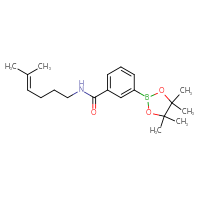 Chemical structure of N-(5-methylhex-4-en-1-yl)-3-(4,4,5,5-tetramethyl-1,3,2-dioxaborolan-2-yl)benzamide - CSSB15000454740