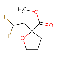 Chemical structure of methyl 2-(2,2-difluoroethyl)oxolane-2-carboxylate - CSSB00050115999