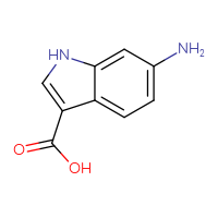 Chemical structure of 6-amino-1H-indole-3-carboxylic acid - CSSB00000753073