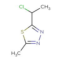 Chemical structure of 2-(1-chloroethyl)-5-methyl-1,3,4-thiadiazole - CSSB00000700715