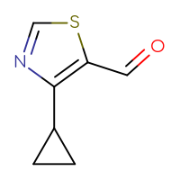 Chemical structure of 4-cyclopropyl-1,3-thiazole-5-carbaldehyde - CSSB00000722581