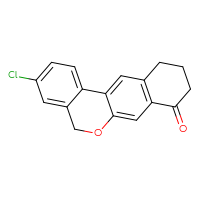 Chemical structure of 3-chloro-8,9,10,11-tetrahydro-5H-6-oxatetraphen-8-one - CSSB00102524286
