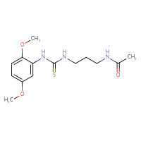 Chemical structure of N-(3-{[(2,5-dimethoxyphenyl)carbamothioyl]amino}propyl)acetamide - CSSB02067857356