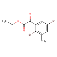 Chemical structure of ethyl 2-(2,5-dibromo-3-methylphenyl)-2-oxoacetate - CSSB21103686858
