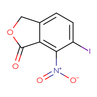 Chemical structure of 6-iodo-7-nitro-1,3-dihydro-2-benzofuran-1-one - CSSB00000049610