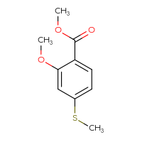 Chemical structure of methyl 2-methoxy-4-(methylsulfanyl)benzoate - CSSB00000000344