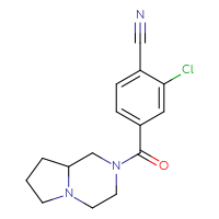Chemical structure of 2-chloro-4-{octahydropyrrolo[1,2-a]pyrazine-2-carbonyl}benzonitrile - CSSB01049293037