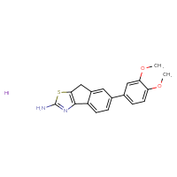Chemical structure of 6-(3,4-dimethoxyphenyl)-8H-indeno[1,2-d][1,3]thiazol-2-amine hydroiodide - CSSB00138557181