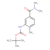 Chemical structure of tert-butyl N-[5-(dimethylcarbamoyl)-2-methylphenyl]carbamate - CSSB00012223985