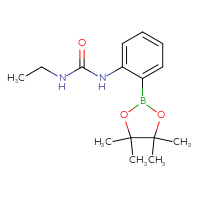 Chemical structure of 3-ethyl-1-[2-(4,4,5,5-tetramethyl-1,3,2-dioxaborolan-2-yl)phenyl]urea - CSSB00010712900