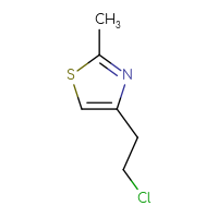 Chemical structure of 4-(2-chloroethyl)-2-methyl-1,3-thiazole - CSSB00000695623