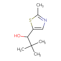 Chemical structure of 2,2-dimethyl-1-(2-methyl-1,3-thiazol-5-yl)propan-1-ol - CSSB00014328882