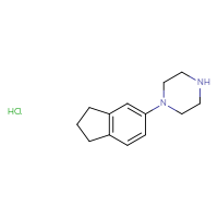 Chemical structure of 1-(2,3-dihydro-1H-inden-5-yl)piperazine hydrochloride - CSSB15082355347