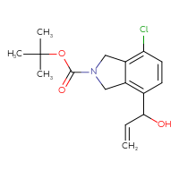 Chemical structure of tert-butyl 4-chloro-7-(1-hydroxyprop-2-en-1-yl)-2,3-dihydro-1H-isoindole-2-carboxylate - CSSB21246483221