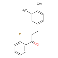 Chemical structure of 3-(3,4-dimethylphenyl)-1-(2-fluorophenyl)propan-1-one - CSSB00020571564