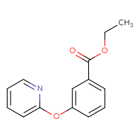 Chemical structure of ethyl 3-(pyridin-2-yloxy)benzoate - CSSB02000086664