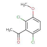 Chemical structure of 1-(2,6-dichloro-3-methoxyphenyl)ethan-1-one - CSSB00015834308