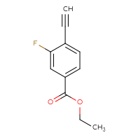 Chemical structure of ethyl 4-ethynyl-3-fluorobenzoate - CSSB04372590442