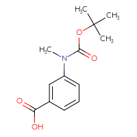 Chemical structure of 3-{[(tert-butoxy)carbonyl](methyl)amino}benzoic acid - CSSB00010245542