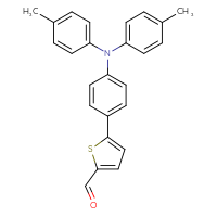 Chemical structure of 5-{4-[bis(4-methylphenyl)amino]phenyl}thiophene-2-carbaldehyde - CSSB06454646297