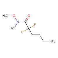 Chemical structure of 2,2-difluoro-N-methoxy-N-methylhexanamide - CSSB09891514523