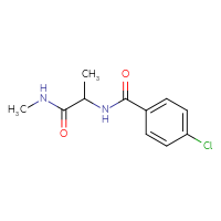 Chemical structure of 2-[(4-chlorophenyl)formamido]-N-methylpropanamide - CSSB01994262078
