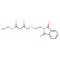 Chemical structure of ethyl 4-[2-(1,3-dioxo-2,3-dihydro-1H-isoindol-2-yl)ethoxy]-3-oxobutanoate - CSSB00020630118
