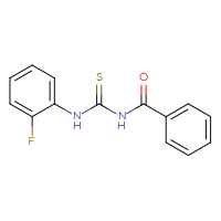 Chemical structure of 1-benzoyl-3-(2-fluorophenyl)thiourea - CSSB00103155831