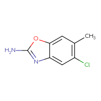 Chemical structure of 5-chloro-6-methyl-1,3-benzoxazol-2-amine - CSSB00011083968