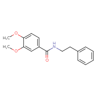 Chemical structure of 3,4-dimethoxy-N-(2-phenylethyl)benzamide - CSSB00046119481