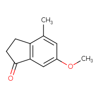 Chemical structure of 6-methoxy-4-methyl-2,3-dihydro-1H-inden-1-one - CSSB00000095643