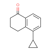 Chemical structure of 5-cyclopropyl-1,2,3,4-tetrahydronaphthalen-1-one - CSSB02284459217