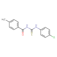 Chemical structure of 1-(4-chlorophenyl)-3-(4-methylbenzoyl)thiourea - CSSB00025737264