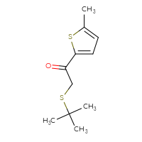 Chemical structure of 2-(tert-butylsulfanyl)-1-(5-methylthiophen-2-yl)ethan-1-one - CSSB00000198254