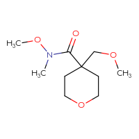 Chemical structure of N-methoxy-4-(methoxymethyl)-N-methyloxane-4-carboxamide - CSSB01992092471